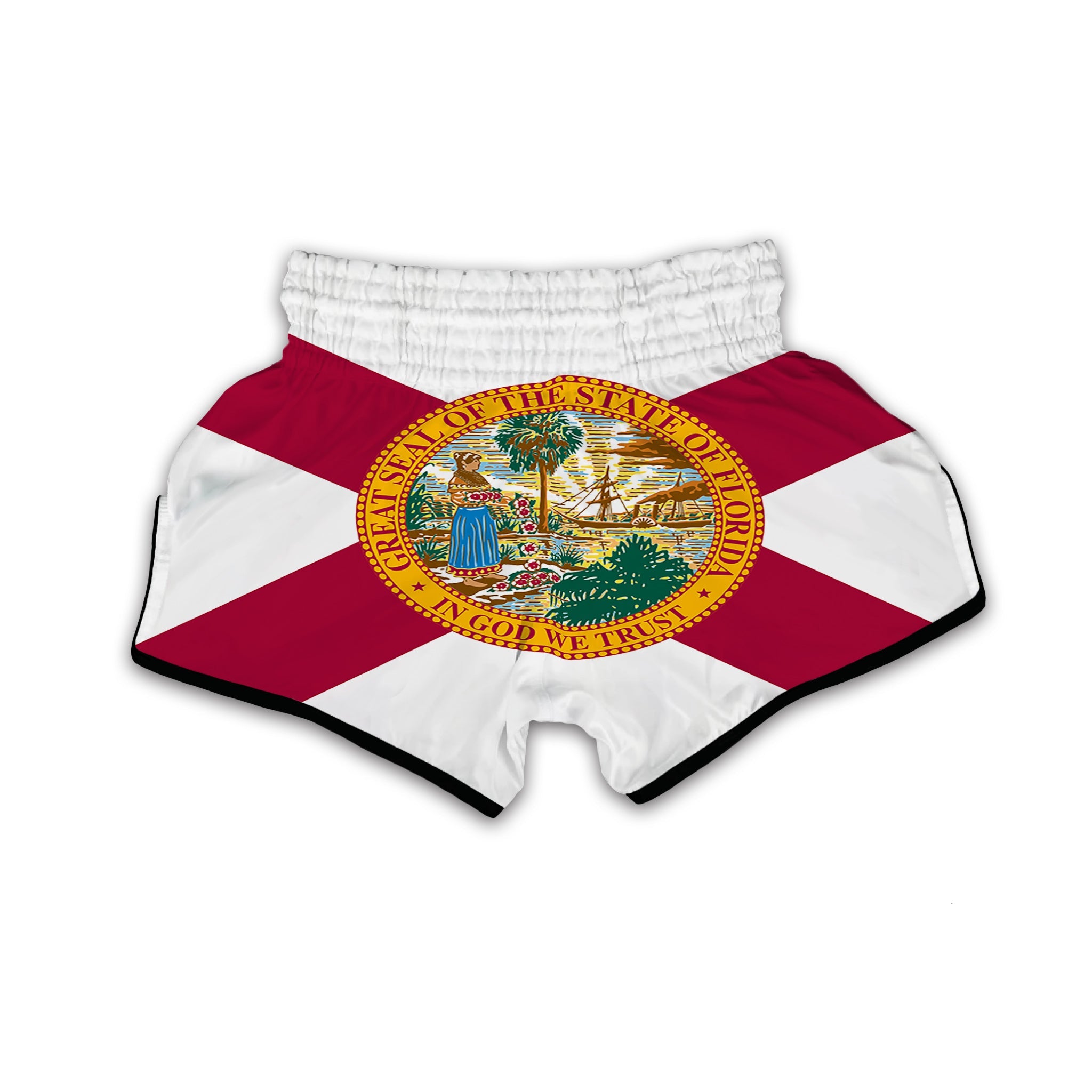 Flag Of Florida Muay Thai Boxing Shorts-grizzshop