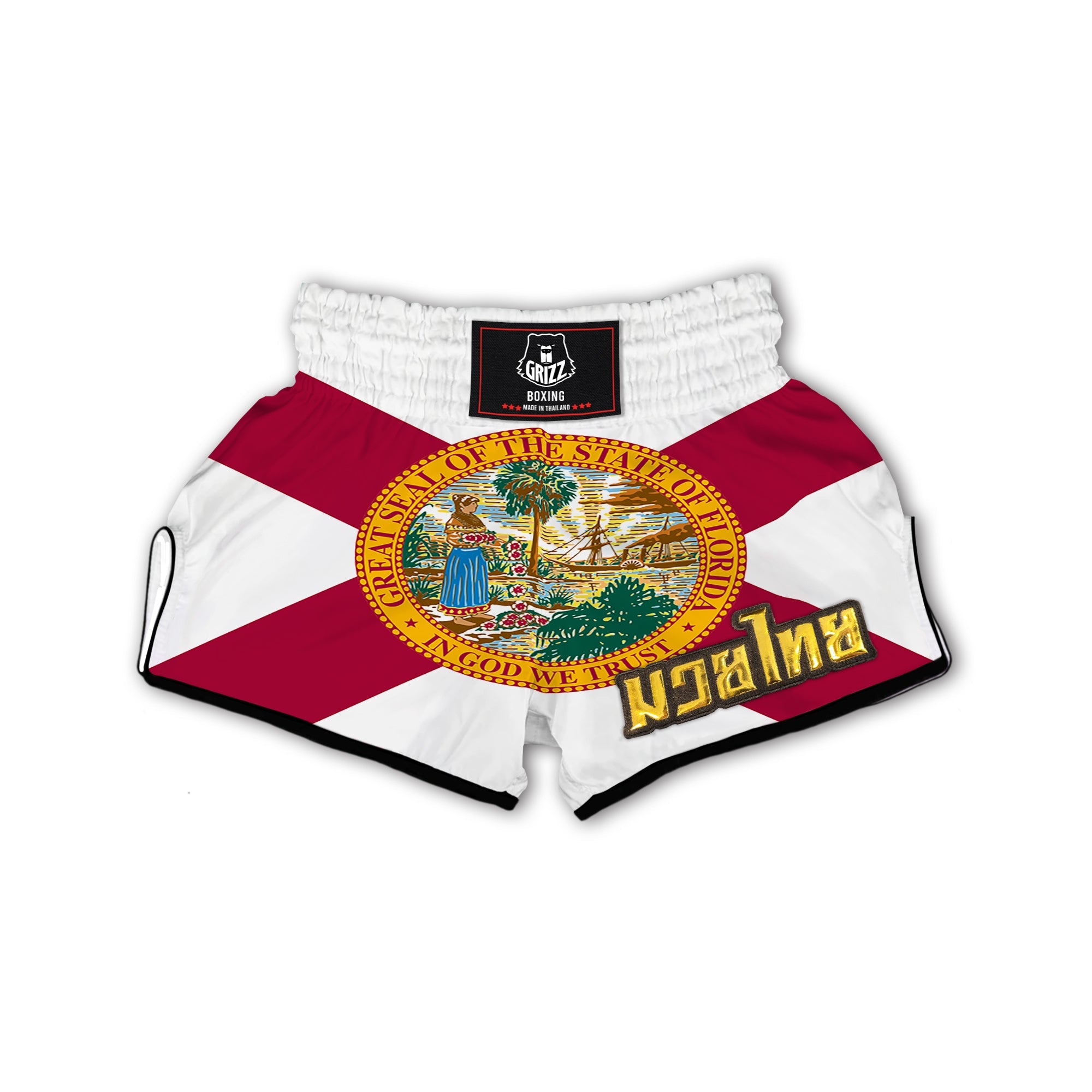 Flag Of Florida Muay Thai Boxing Shorts-grizzshop