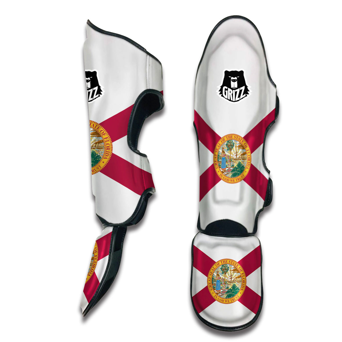 Flag Of Florida Muay Thai Shin Guards-grizzshop