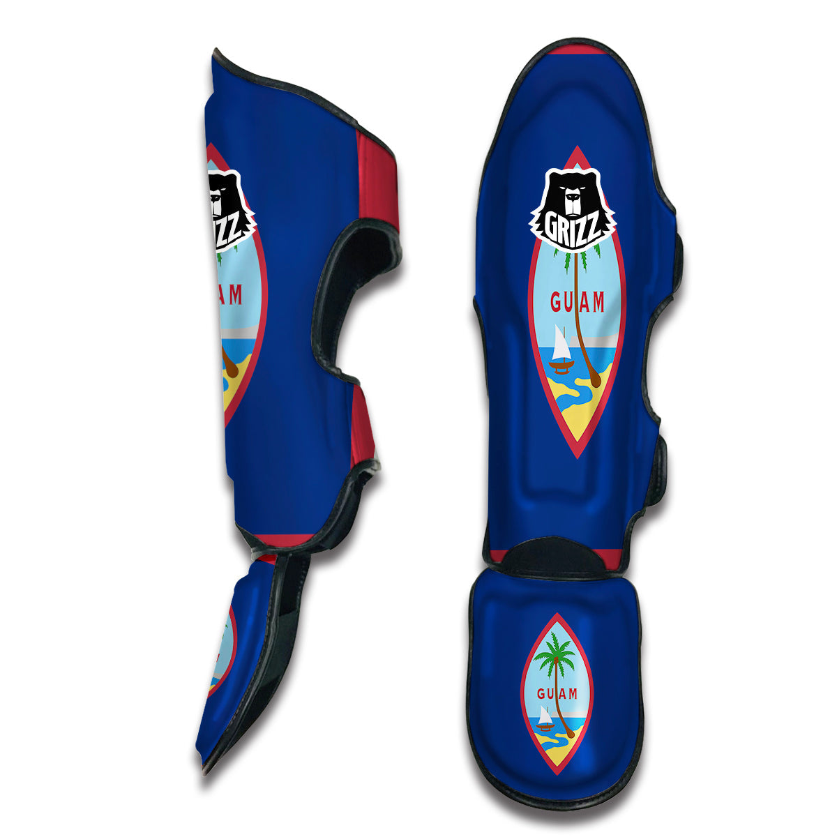 Flag Of Guam Muay Thai Shin Guards-grizzshop