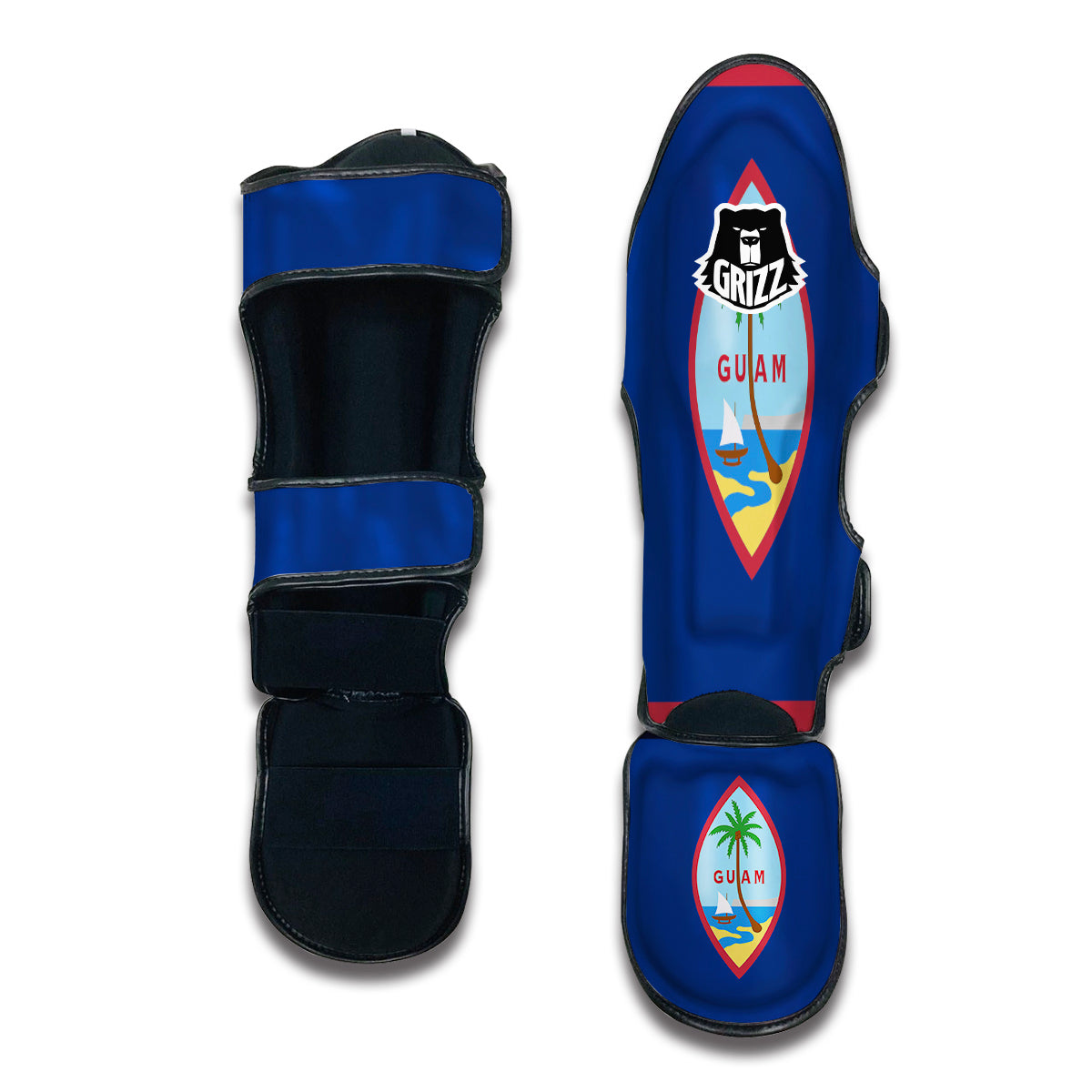 Flag Of Guam Muay Thai Shin Guards-grizzshop