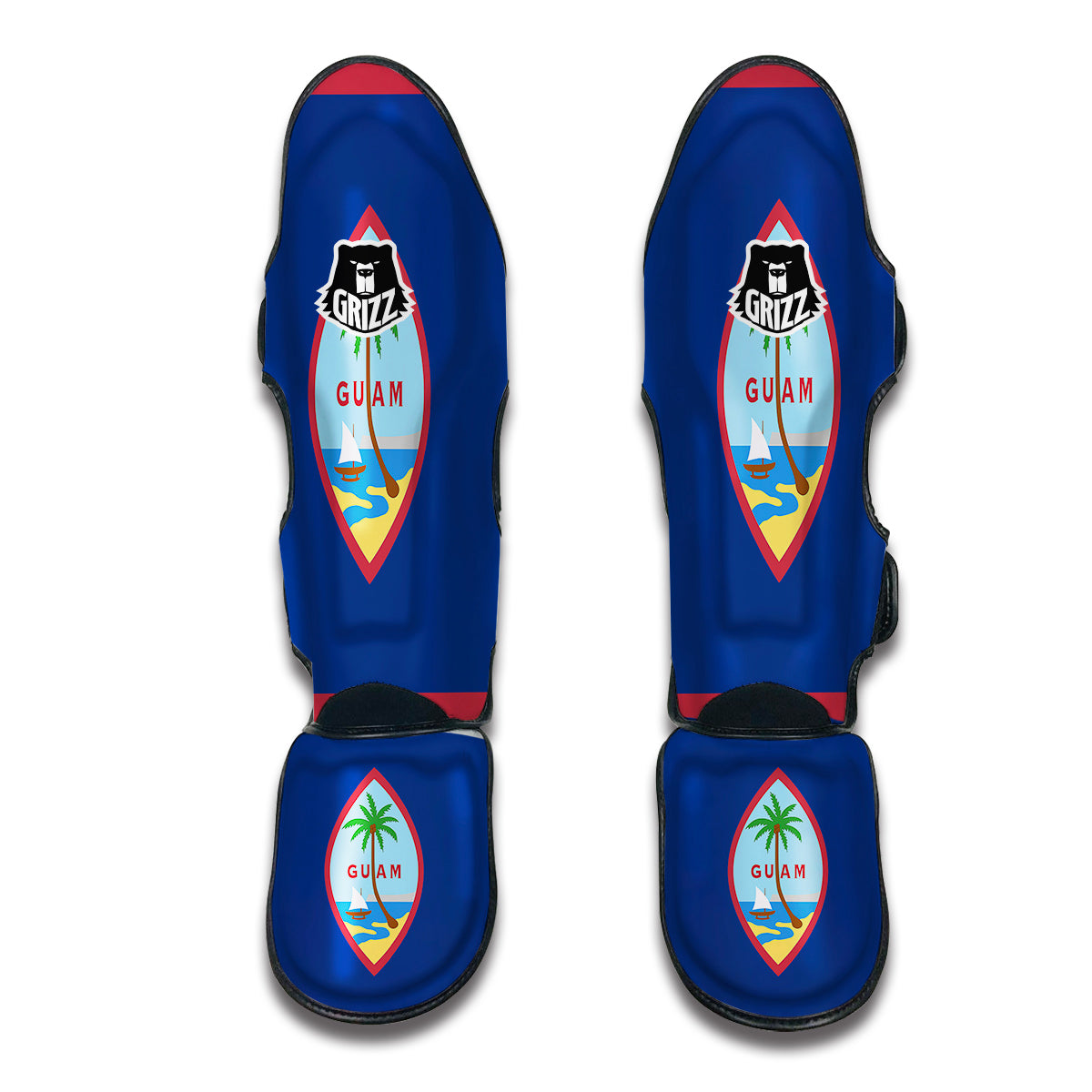 Flag Of Guam Muay Thai Shin Guards-grizzshop