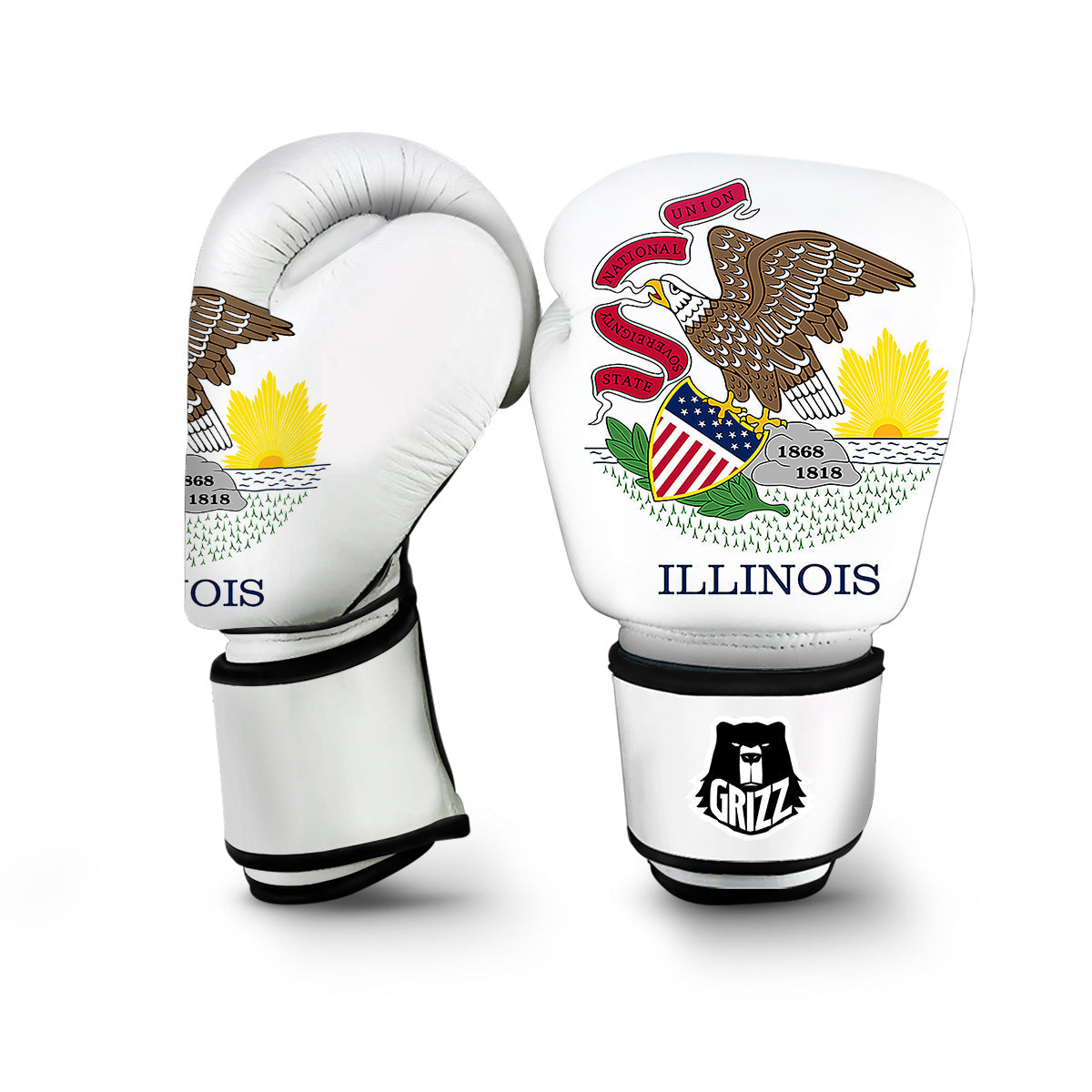 Flag Of Illinois Boxing Gloves-grizzshop