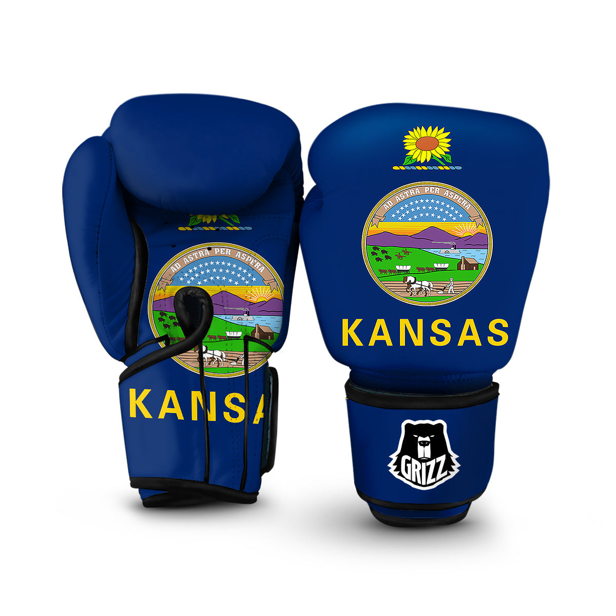 Flag Of Kansas Boxing Gloves-grizzshop