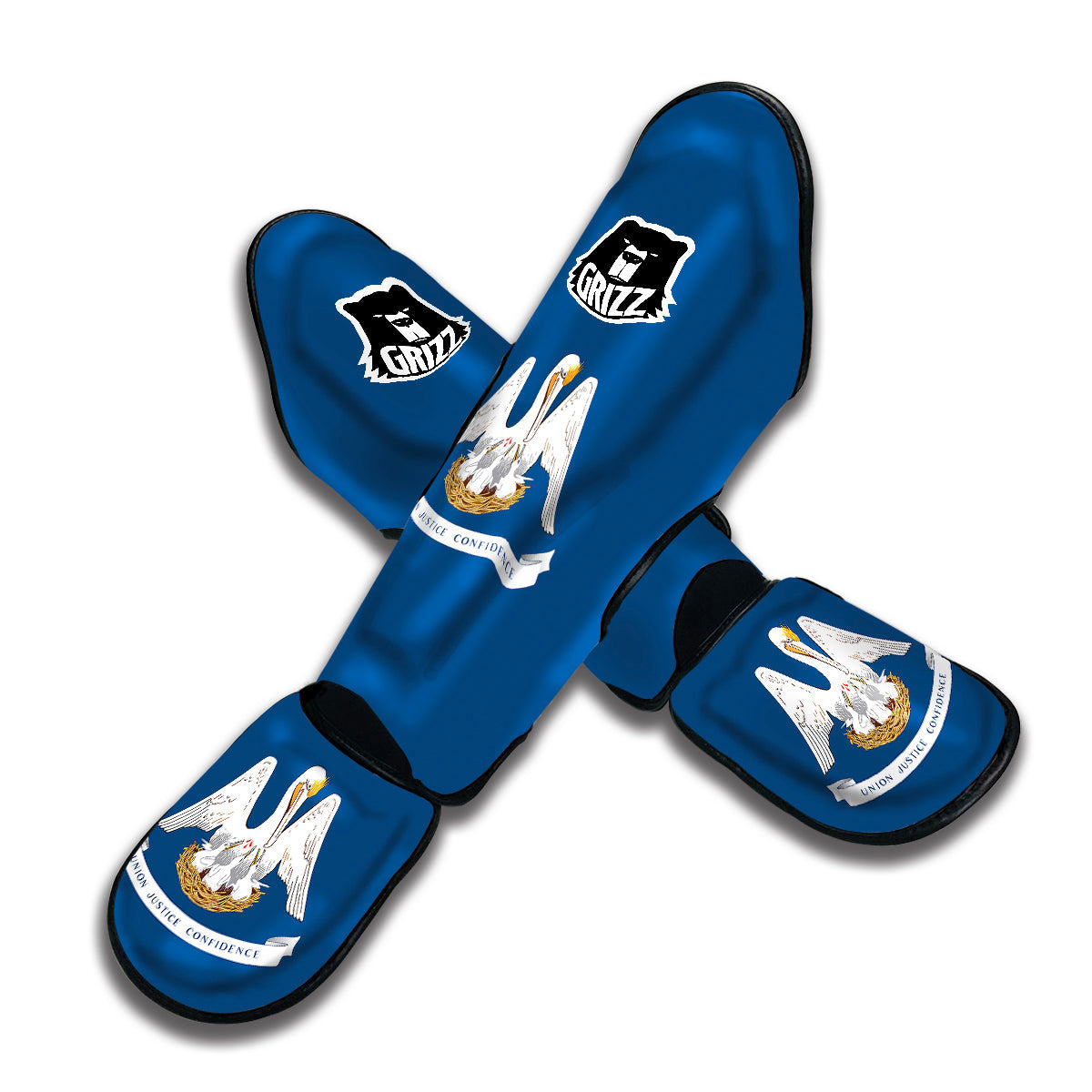 Flag Of Louisiana Muay Thai Shin Guards-grizzshop