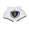 Flag Of Massachusetts Muay Thai Boxing Shorts-grizzshop