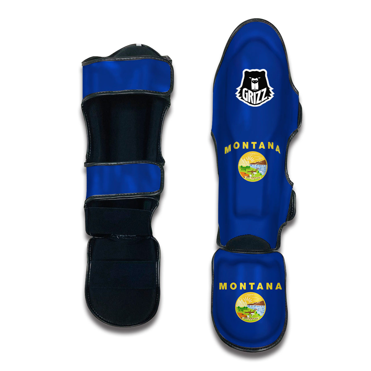 Flag Of Montana Muay Thai Shin Guards-grizzshop