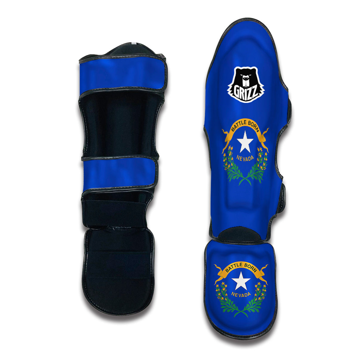 Flag Of Nevada Muay Thai Shin Guards-grizzshop