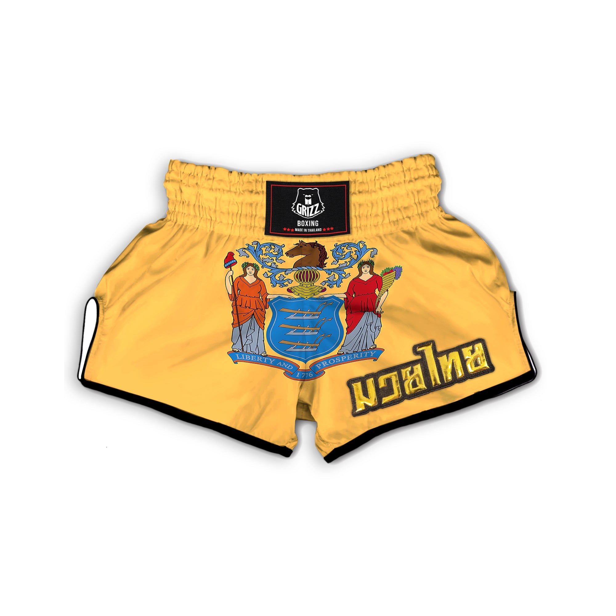 Flag Of New Jersey Muay Thai Boxing Shorts-grizzshop