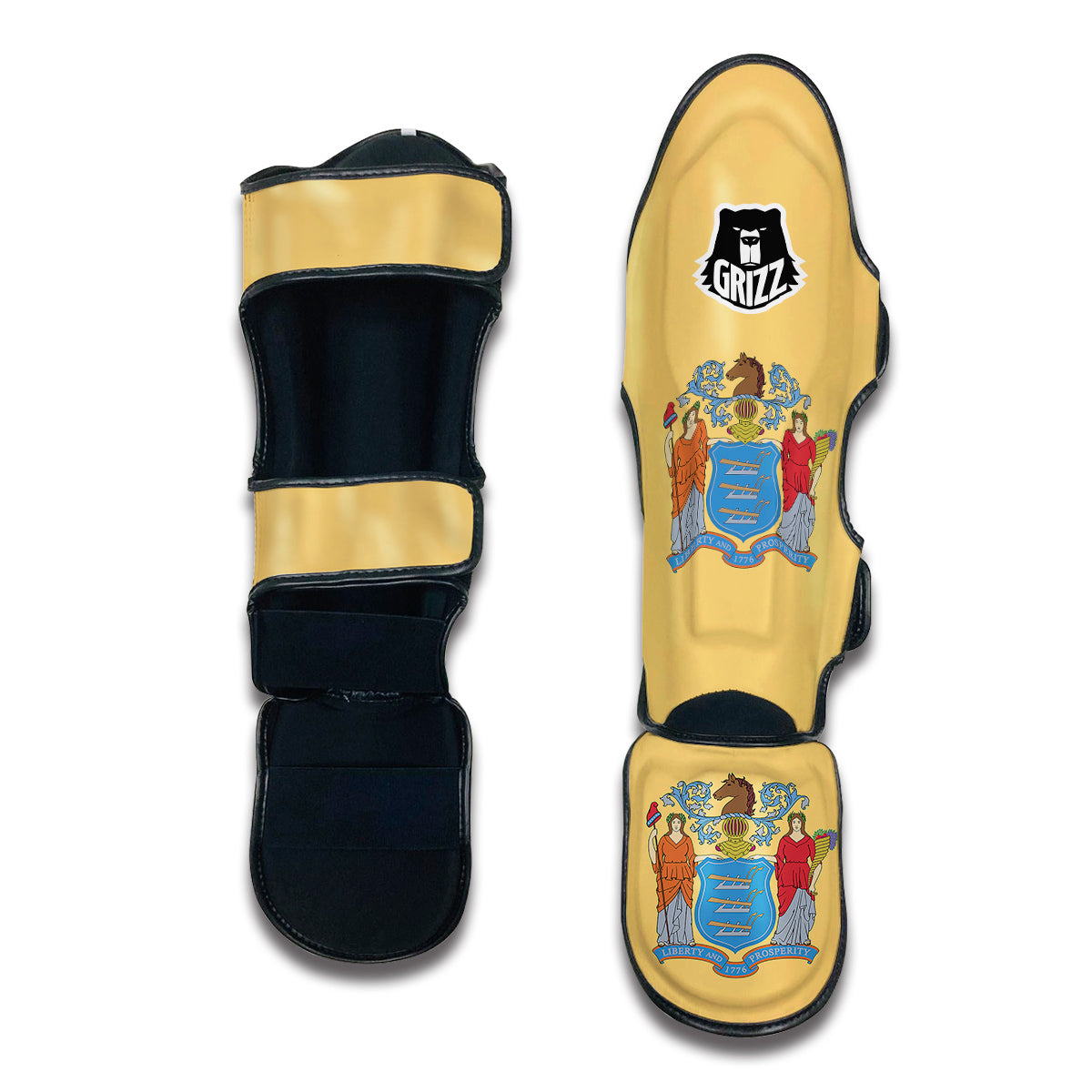 Flag Of New Jersey Muay Thai Shin Guards-grizzshop