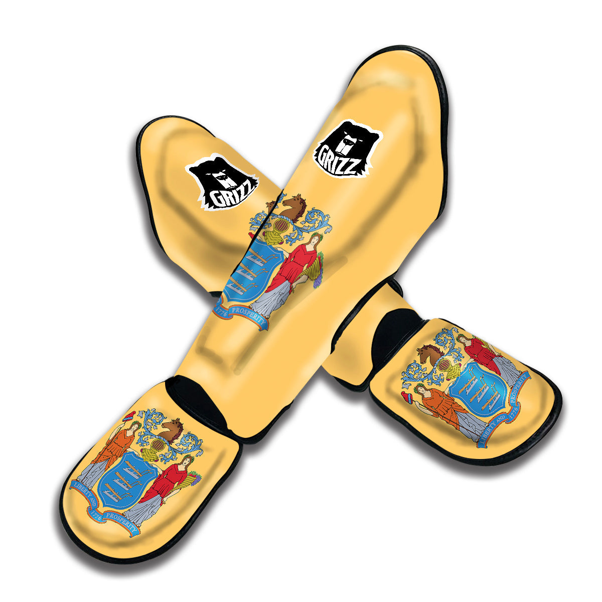 Flag Of New Jersey Muay Thai Shin Guards-grizzshop