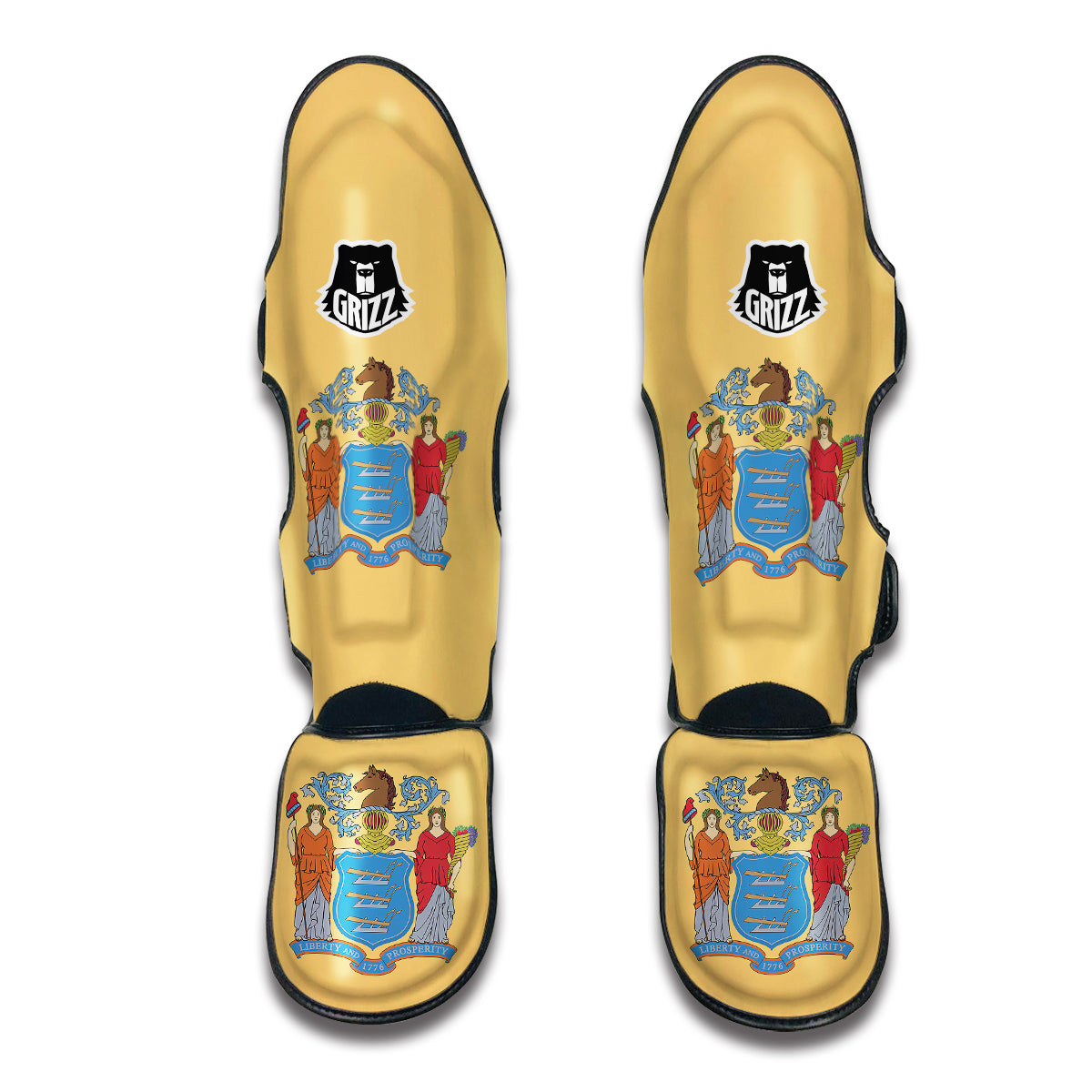 Flag Of New Jersey Muay Thai Shin Guards-grizzshop