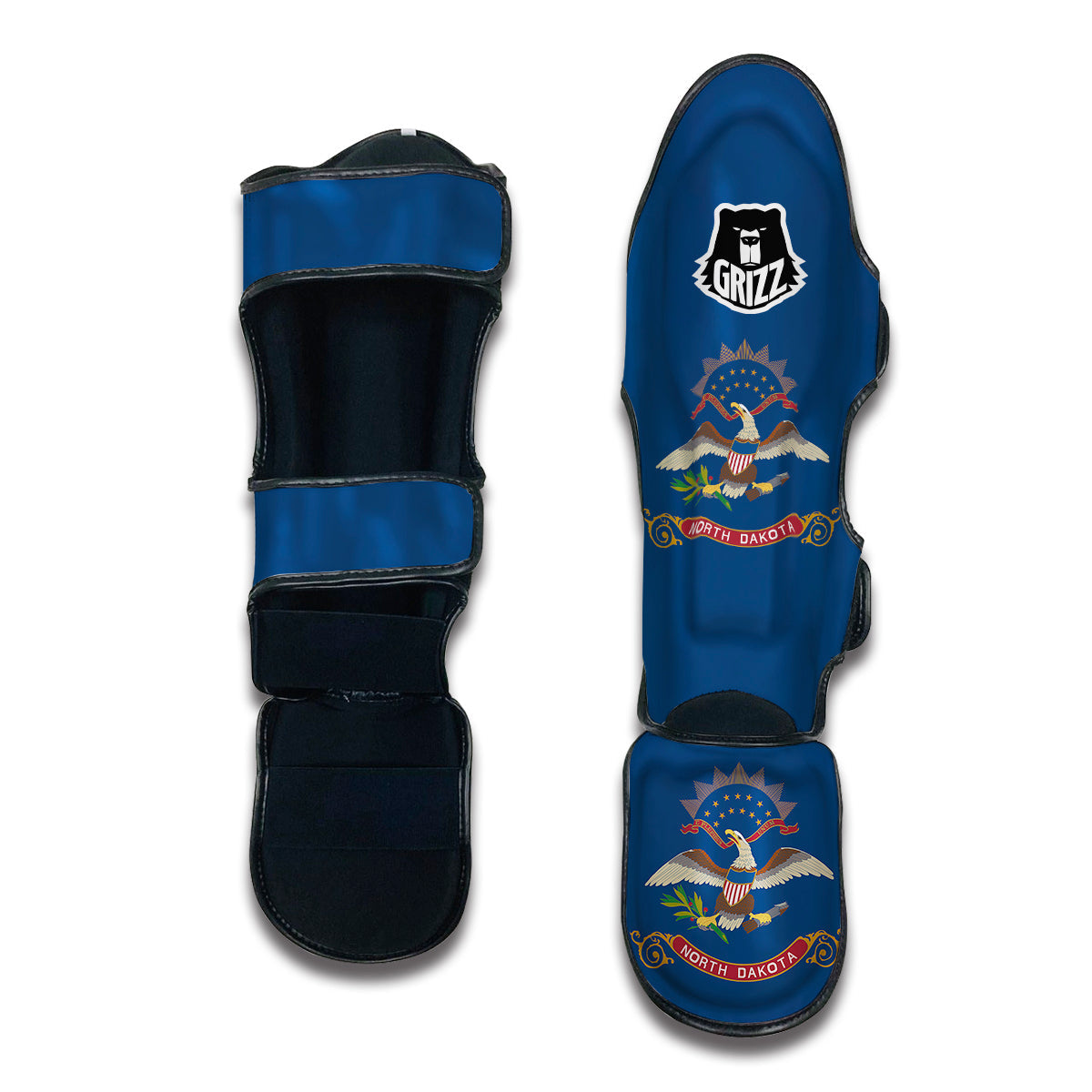 Flag Of North Dakota Muay Thai Shin Guards-grizzshop