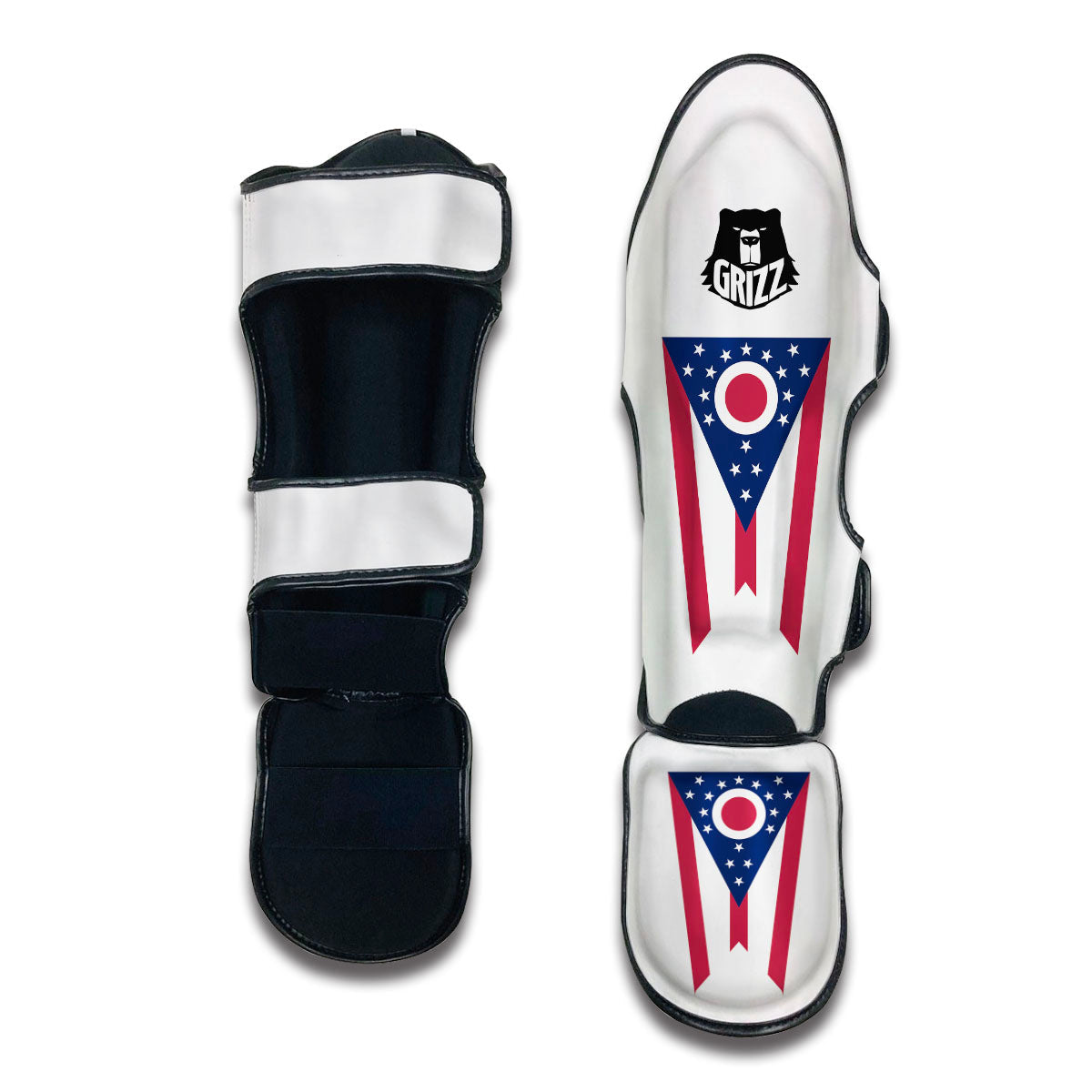 Flag Of Ohio Muay Thai Shin Guards-grizzshop