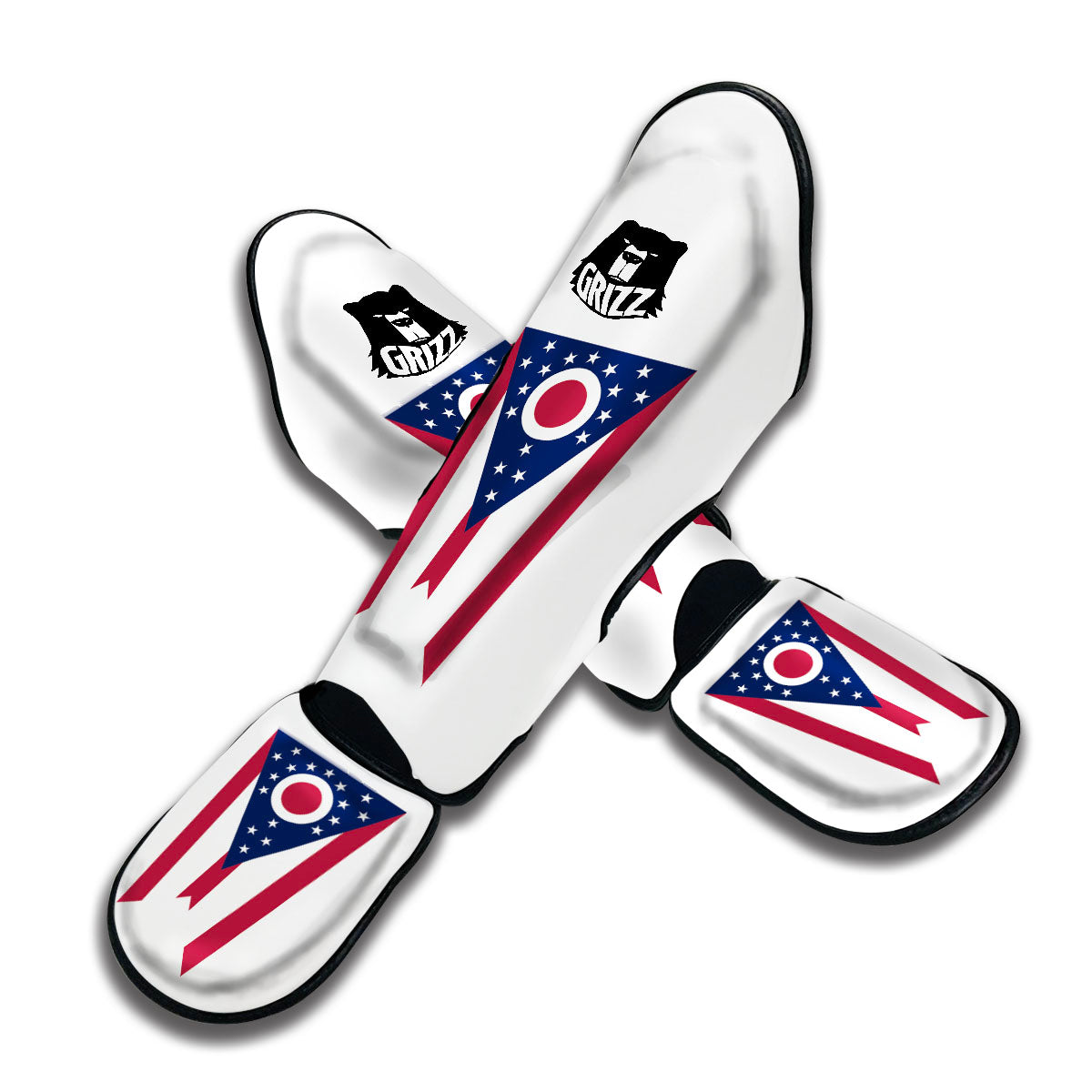 Flag Of Ohio Muay Thai Shin Guards-grizzshop