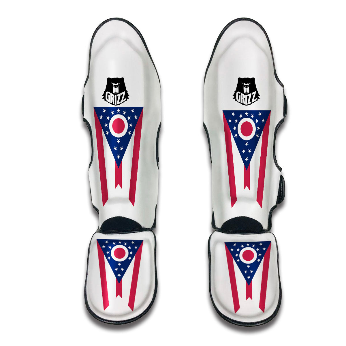 Flag Of Ohio Muay Thai Shin Guards-grizzshop