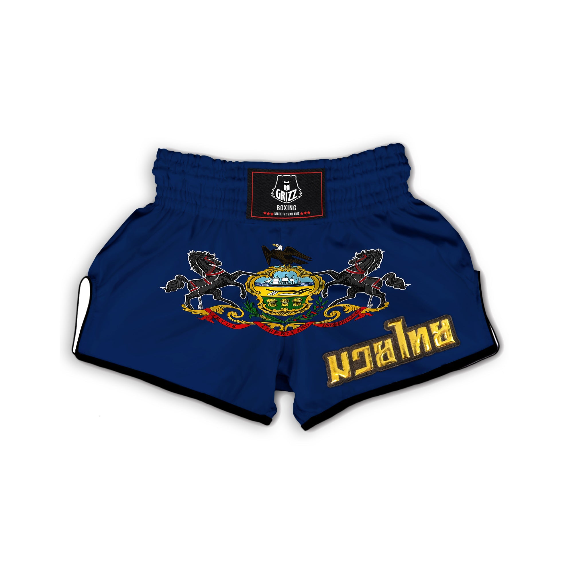 Flag Of Pennsylvania Muay Thai Boxing Shorts-grizzshop