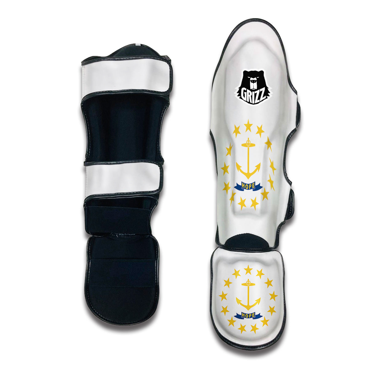 Flag Of Rhode Island Muay Thai Shin Guards-grizzshop