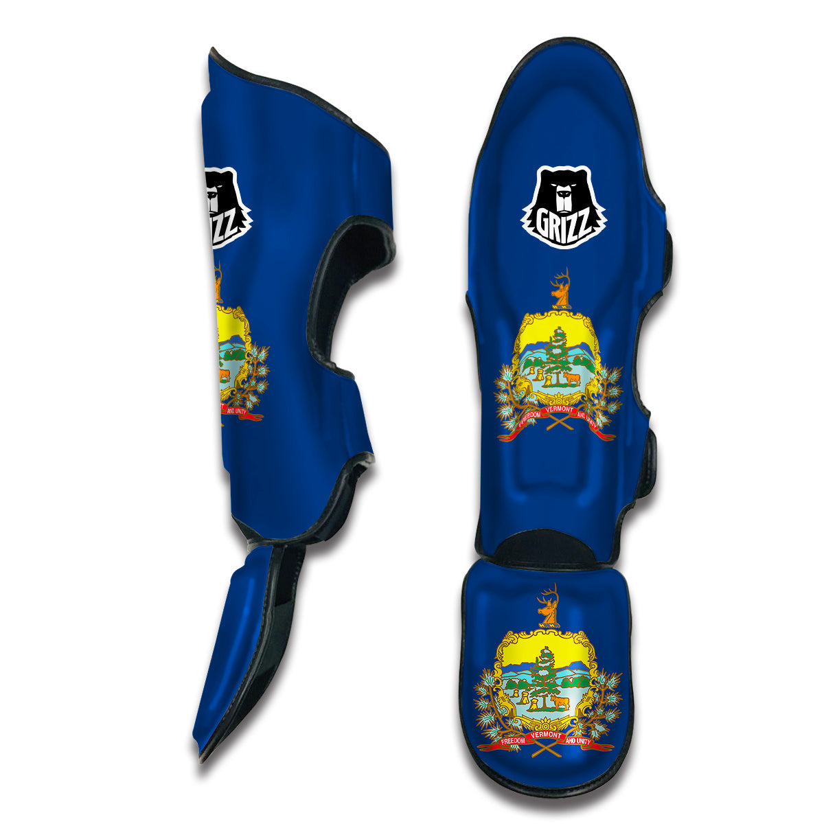 Flag Of Vermont Muay Thai Shin Guards-grizzshop