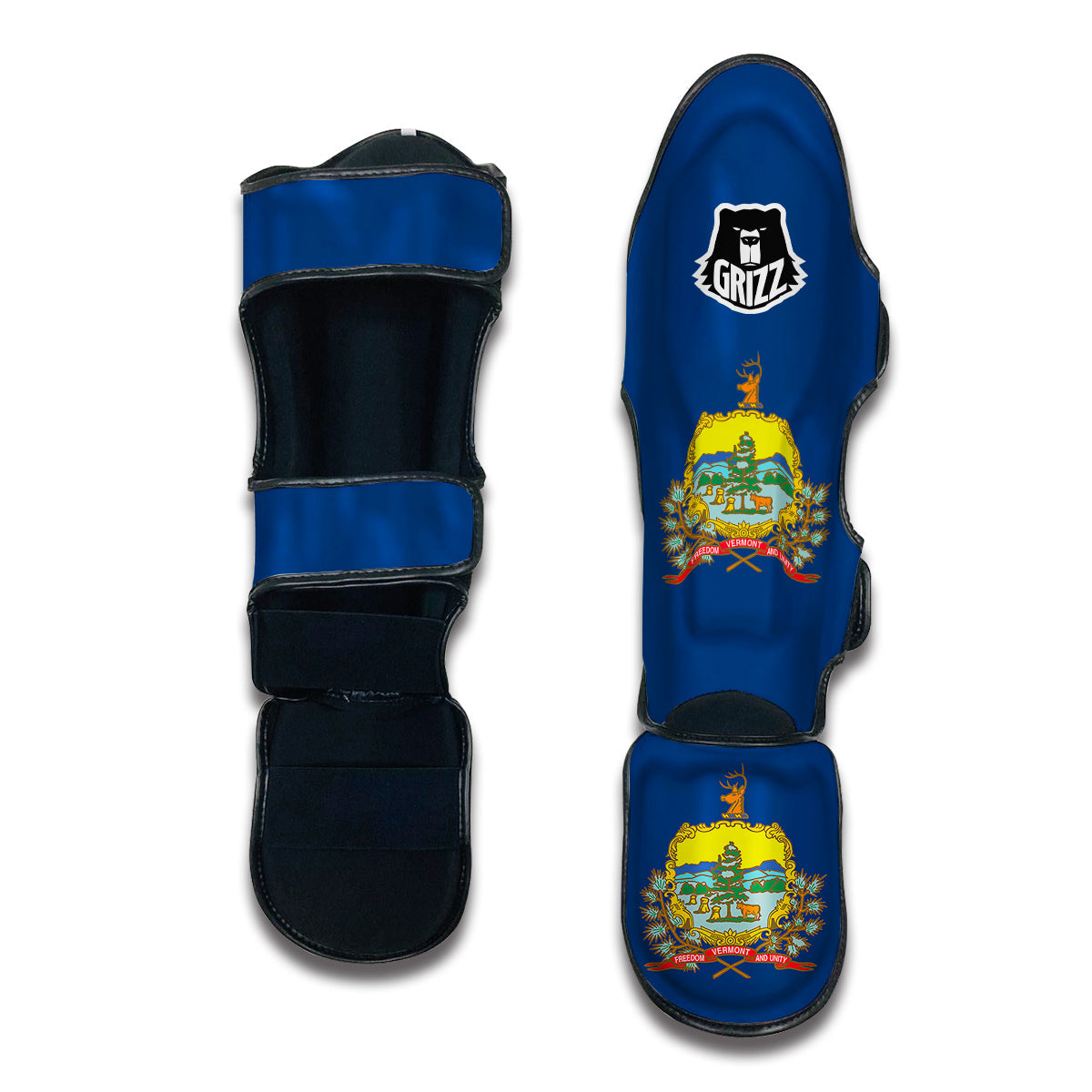 Flag Of Vermont Muay Thai Shin Guards-grizzshop