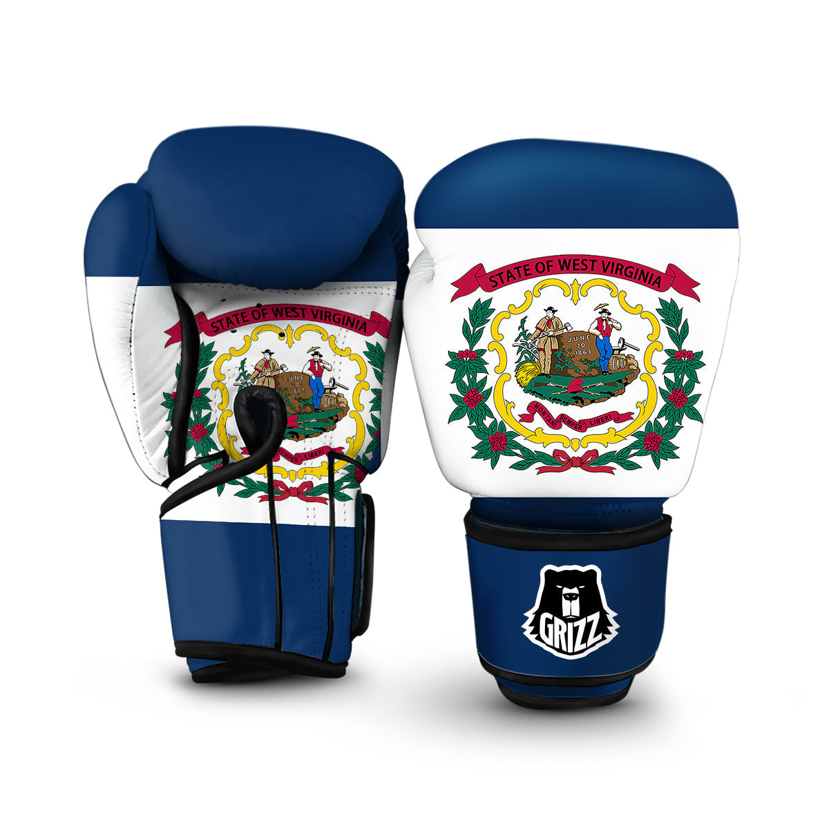 Flag Of West Virginia Boxing Gloves-grizzshop