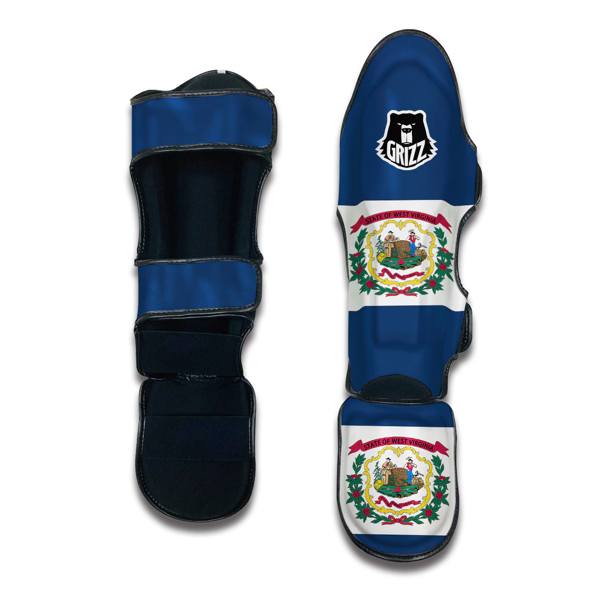 Flag Of West Virginia Muay Thai Shin Guards-grizzshop