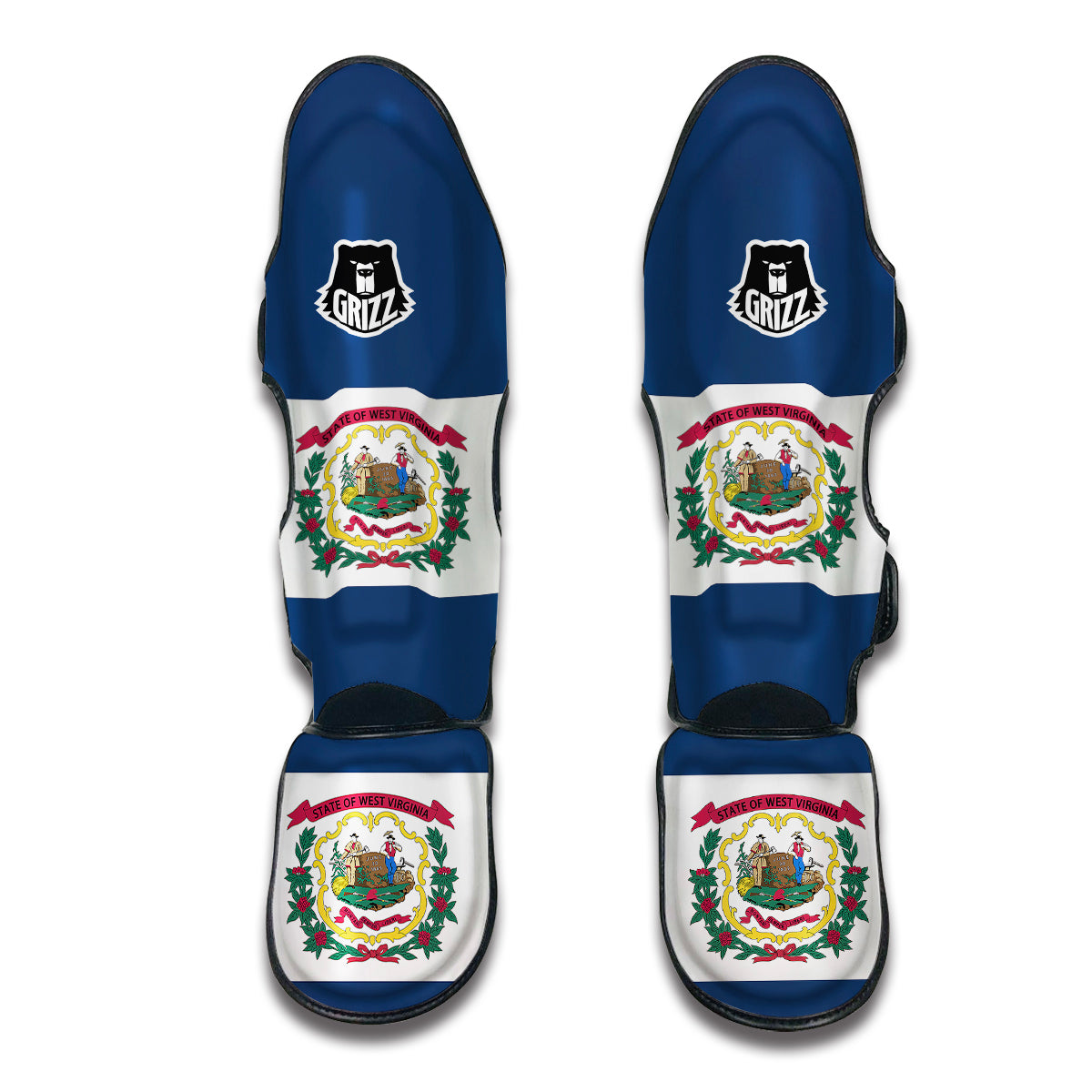 Flag Of West Virginia Muay Thai Shin Guards-grizzshop