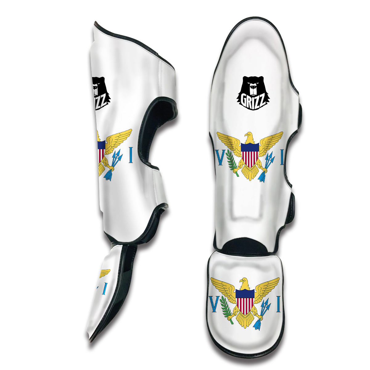 Flag Of the U.S. Virgin Islands Muay Thai Shin Guards-grizzshop