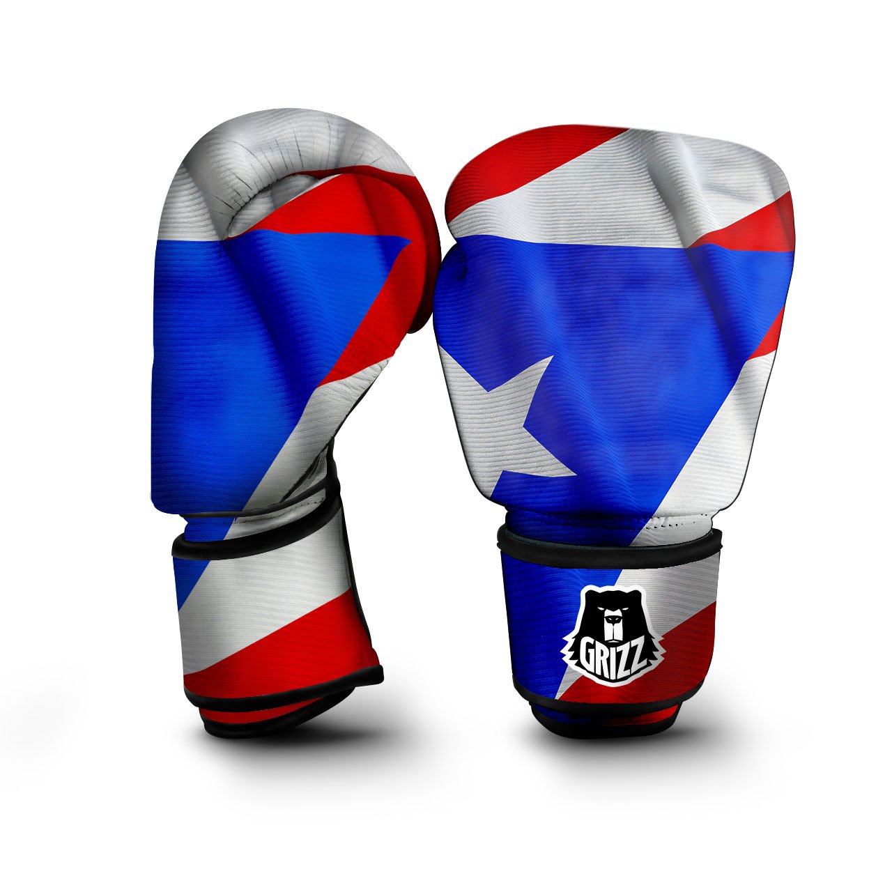 Flag Puerto Rican Print Boxing Gloves-grizzshop