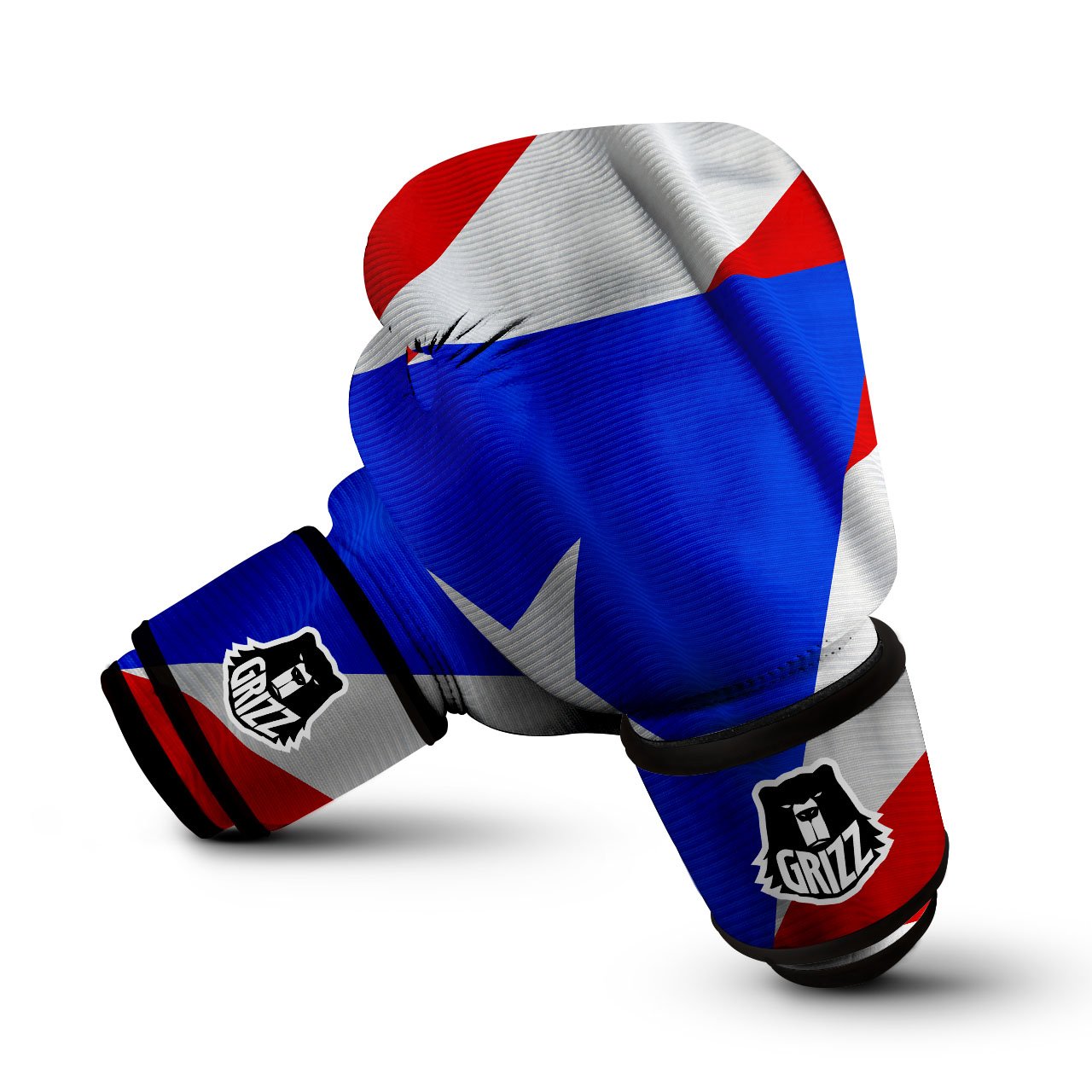 Flag Puerto Rican Print Boxing Gloves-grizzshop