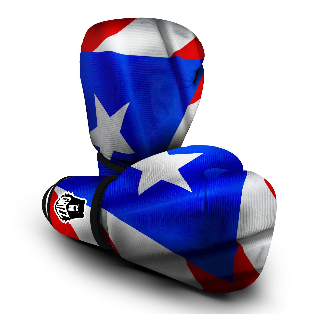 Flag Puerto Rican Print Boxing Gloves-grizzshop