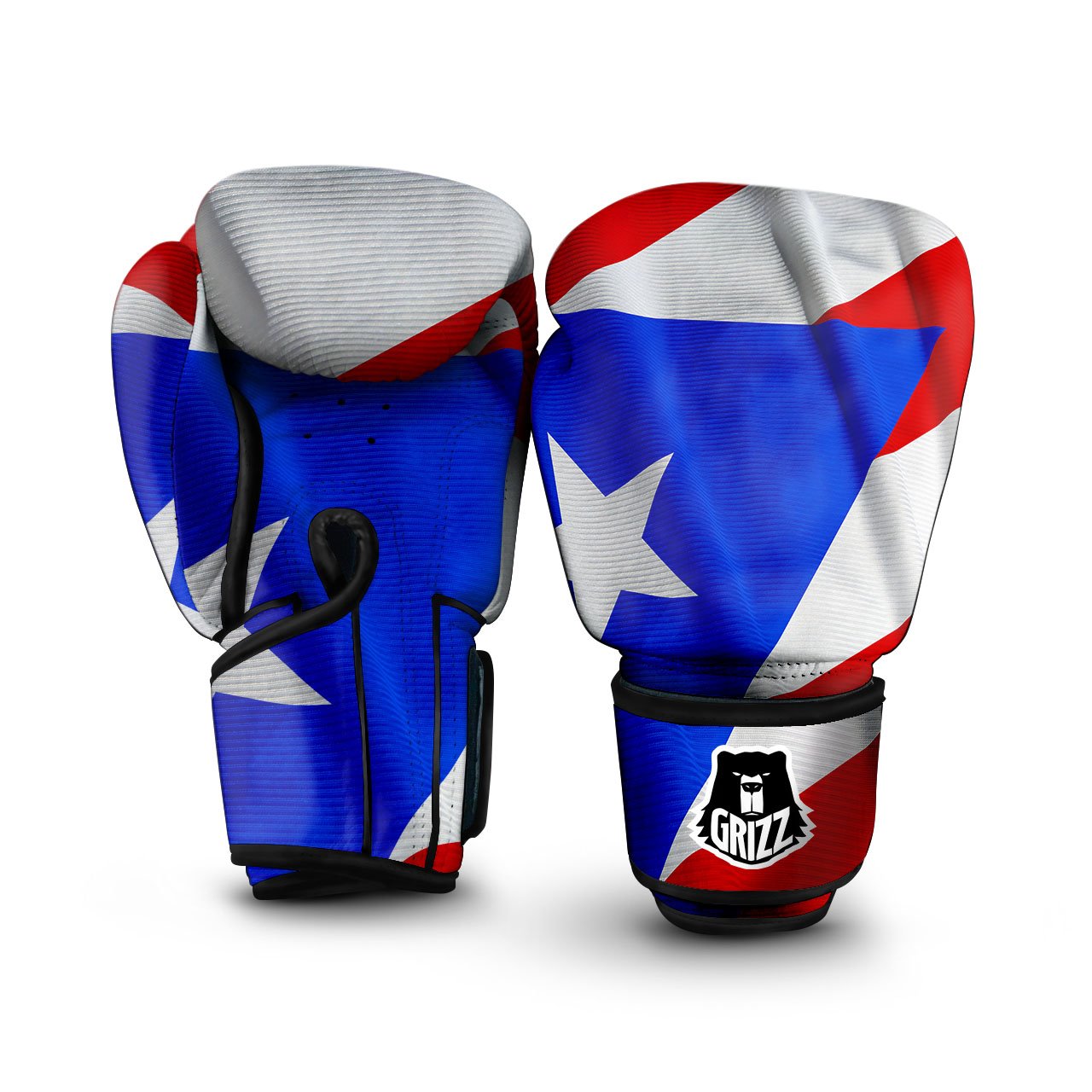 Flag Puerto Rican Print Boxing Gloves-grizzshop