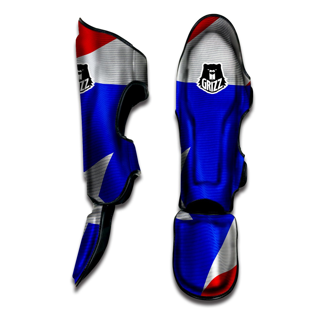 Flag Puerto Rican Print Muay Thai Shin Guards-grizzshop