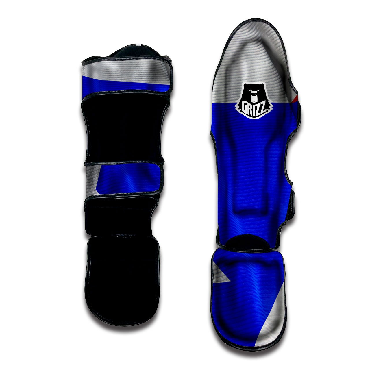 Flag Puerto Rican Print Muay Thai Shin Guards-grizzshop