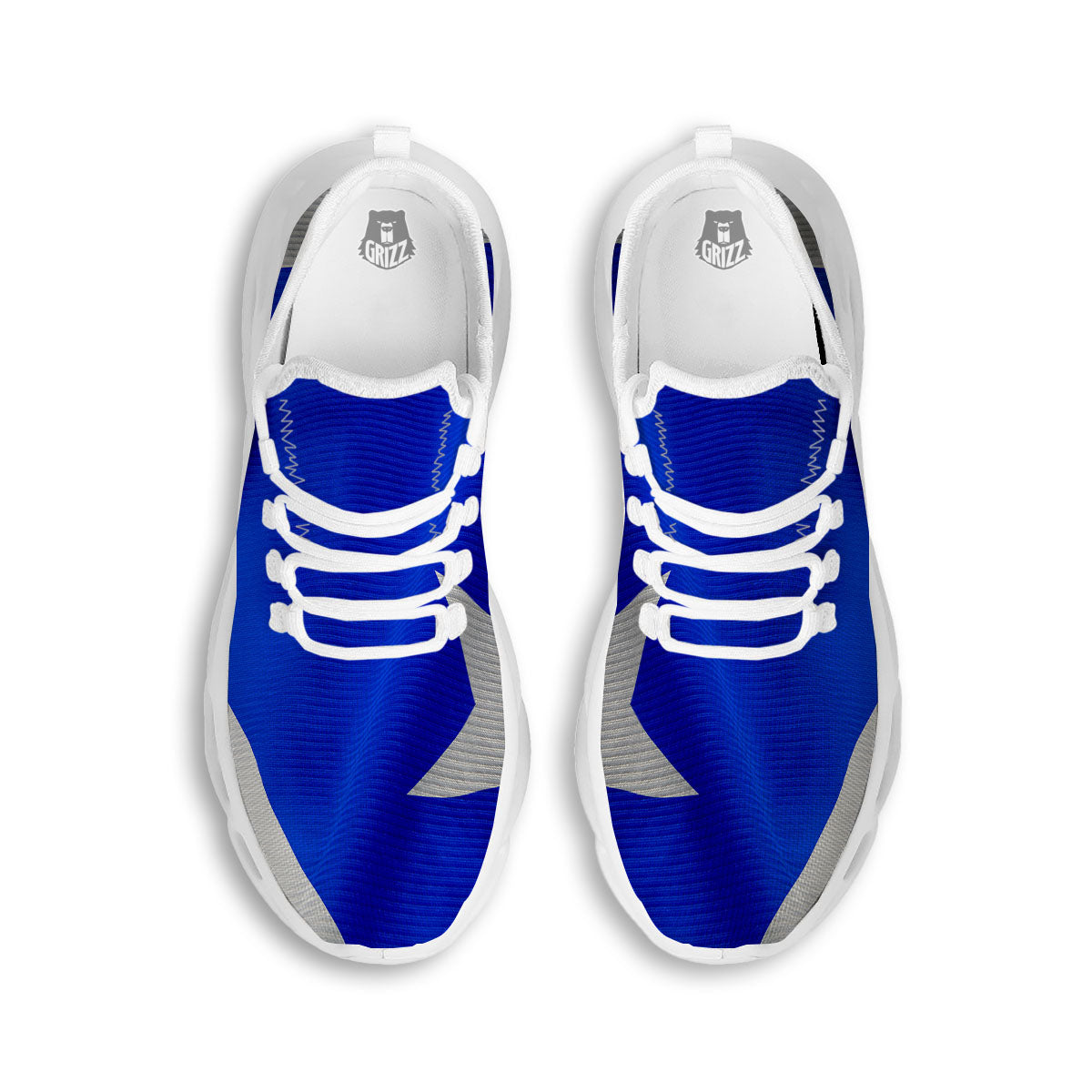 Flag Puerto Rican Print White Running Shoes-grizzshop