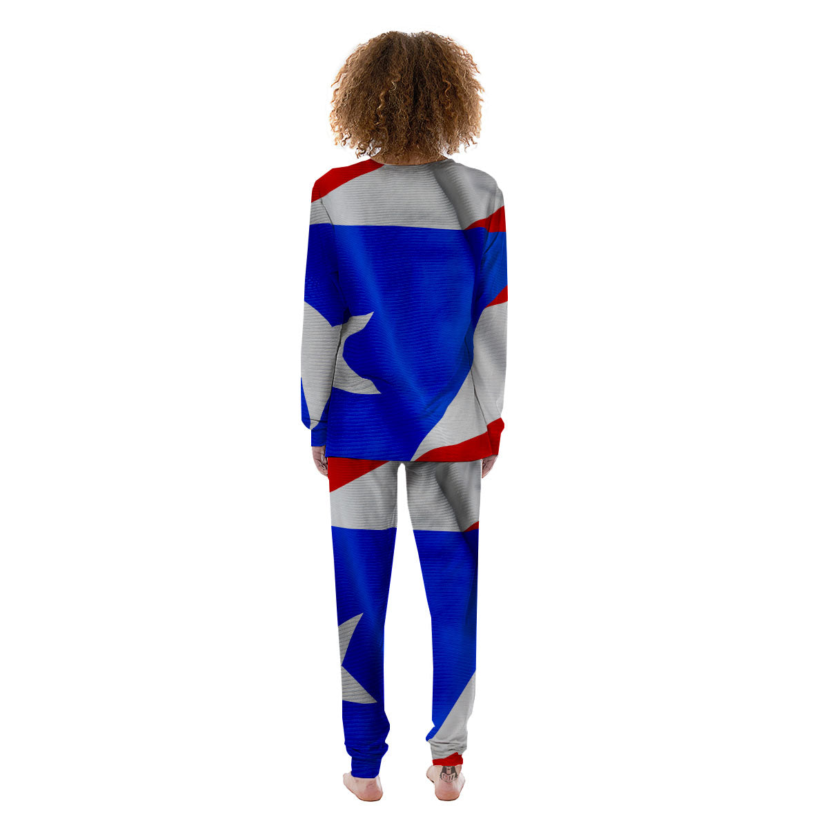 Flag Puerto Rican Print Women's Pajamas-grizzshop