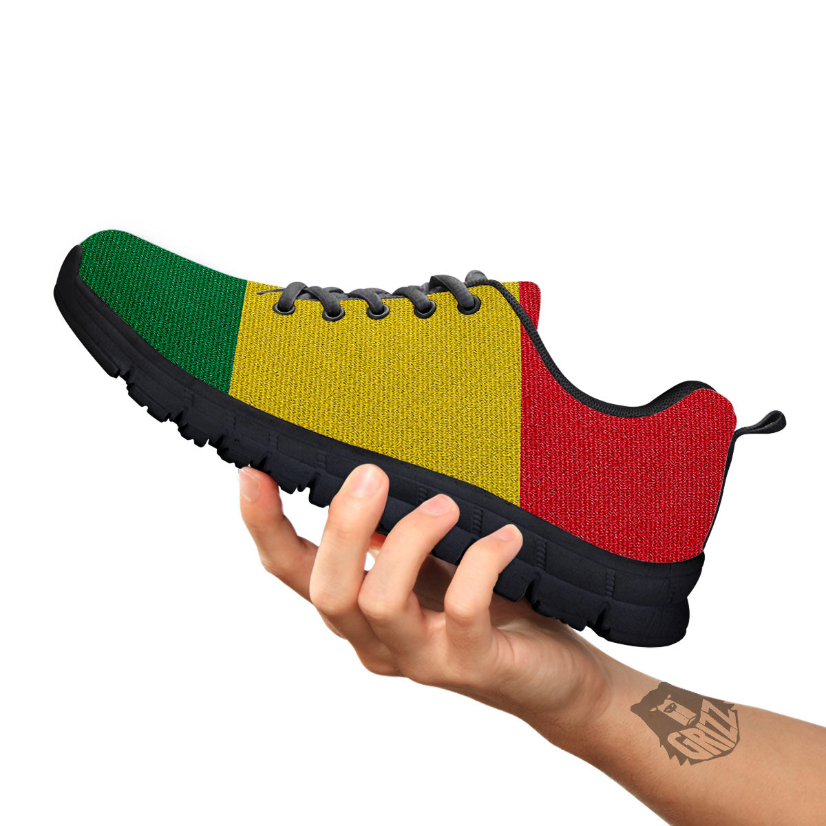 Flag Rasta Print Black Sneaker-grizzshop