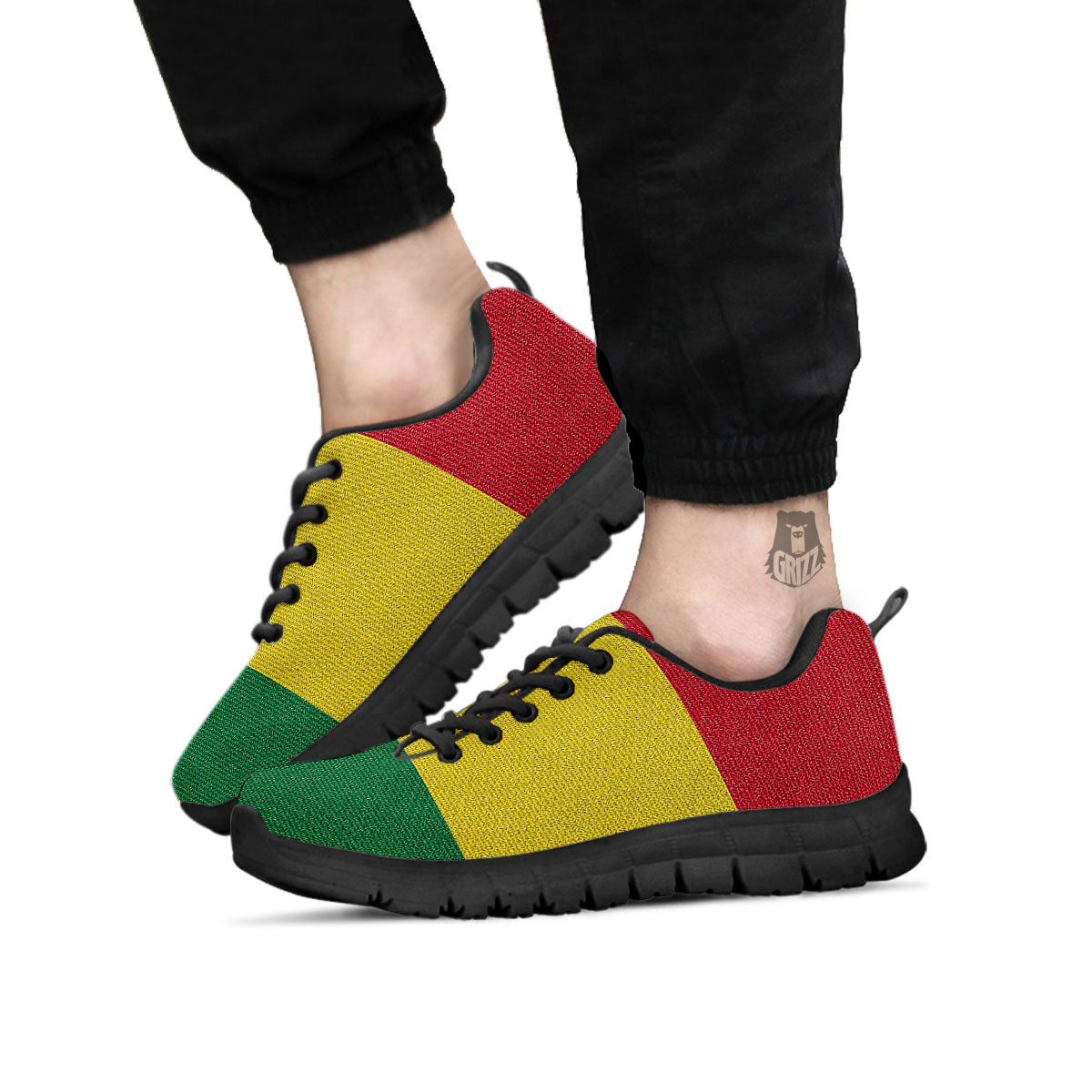 Flag Rasta Print Black Sneaker-grizzshop