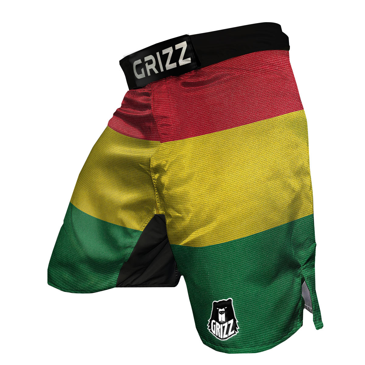 Flag Rasta Print MMA Shorts-grizzshop