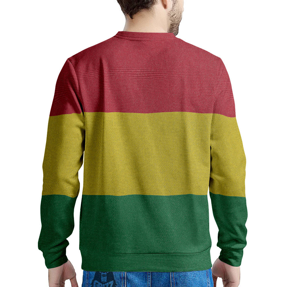 Flag Rasta Print Men's Sweatshirt-grizzshop
