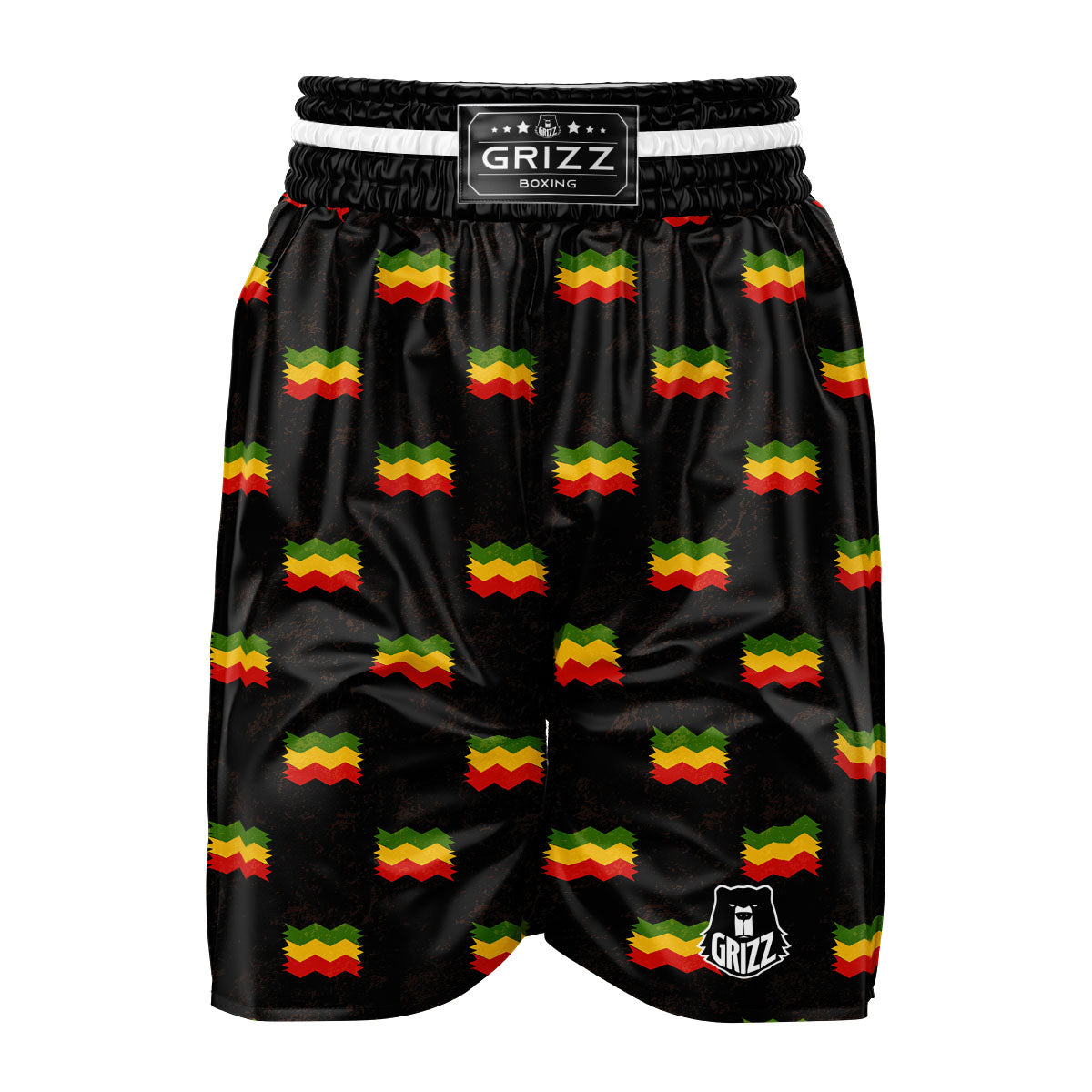 Flag Rasta Print Pattern Boxing Shorts-grizzshop