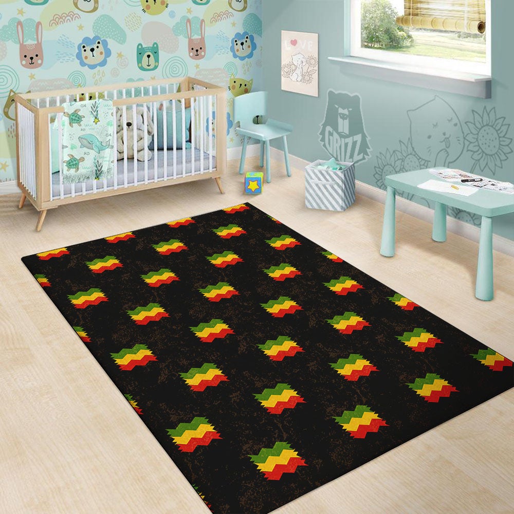 Flag Rasta Print Pattern Floor Mat-grizzshop