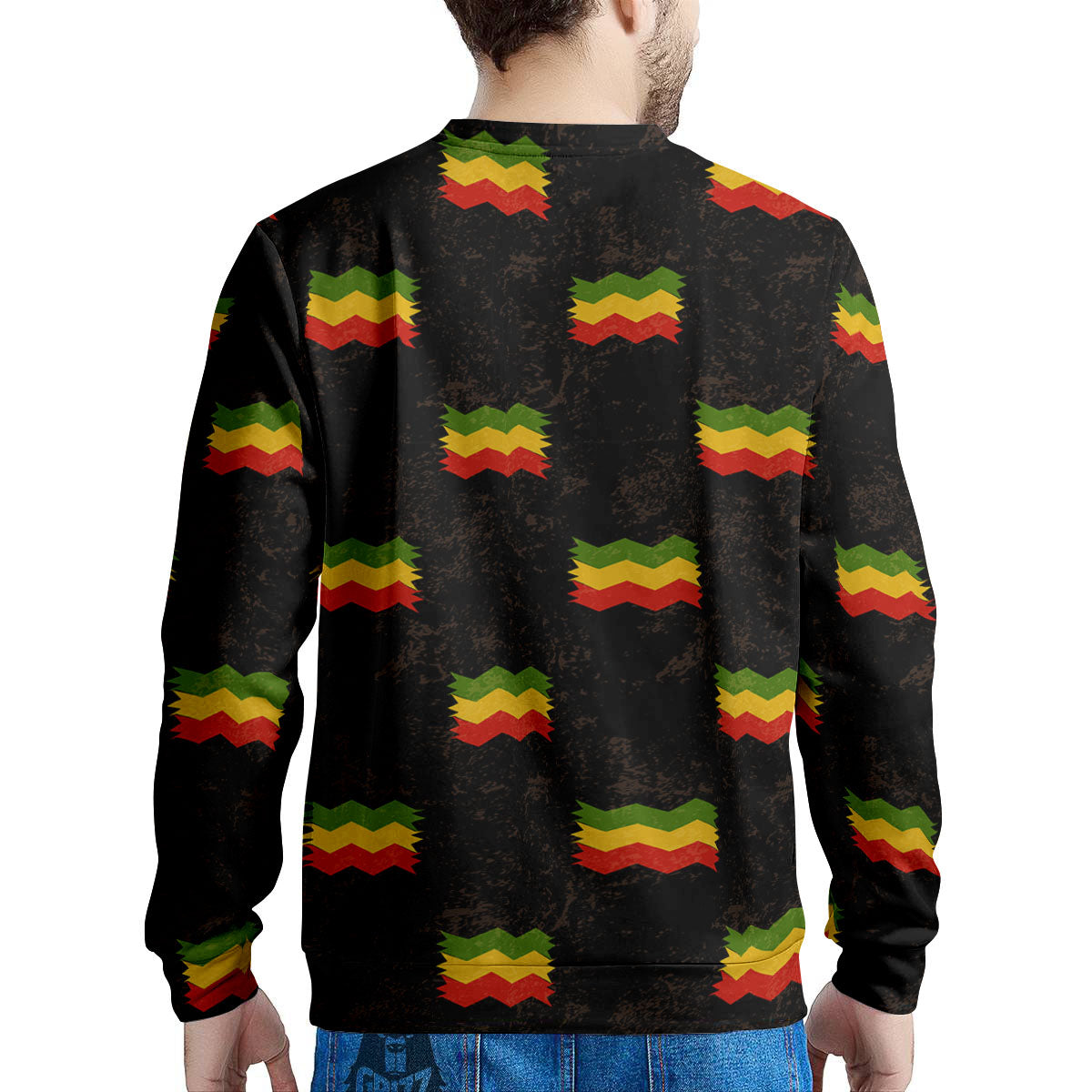 Flag Rasta Print Pattern Men's Sweatshirt-grizzshop