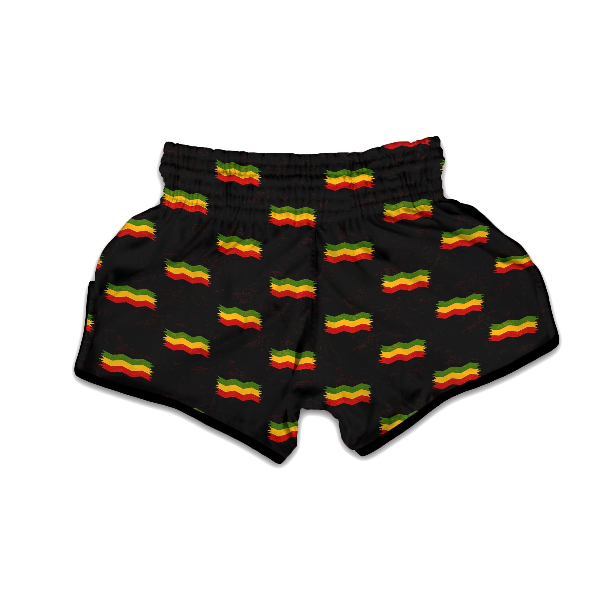 Flag Rasta Print Pattern Muay Thai Boxing Shorts-grizzshop