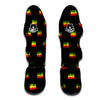 Flag Rasta Print Pattern Muay Thai Shin Guards-grizzshop