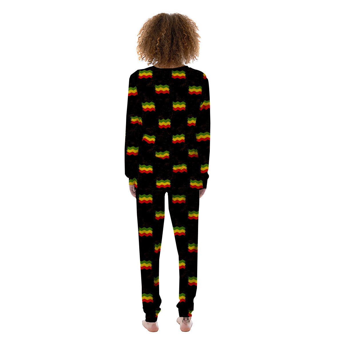 Flag Rasta Print Pattern Women's Pajamas-grizzshop