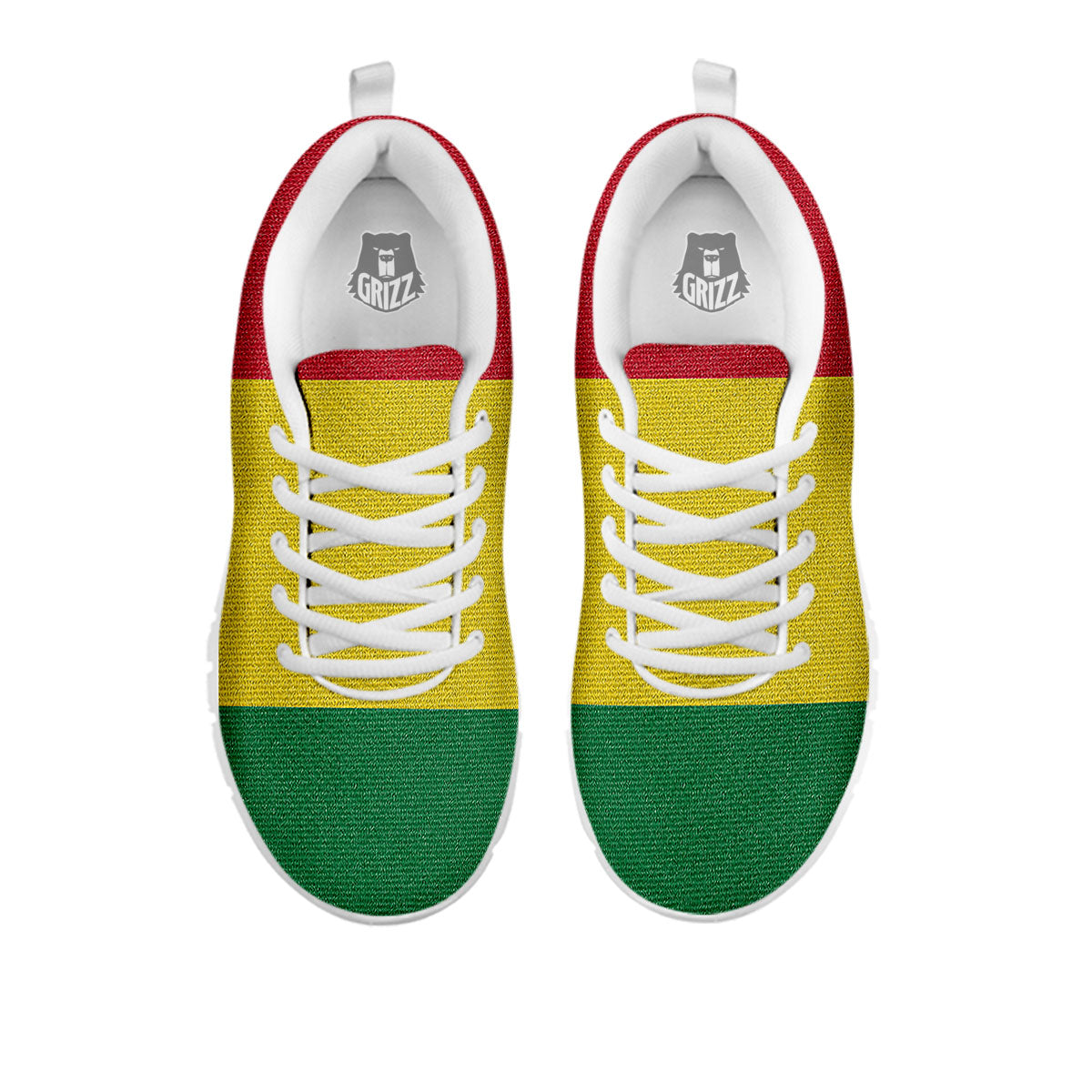 Flag Rasta Print White Sneaker-grizzshop