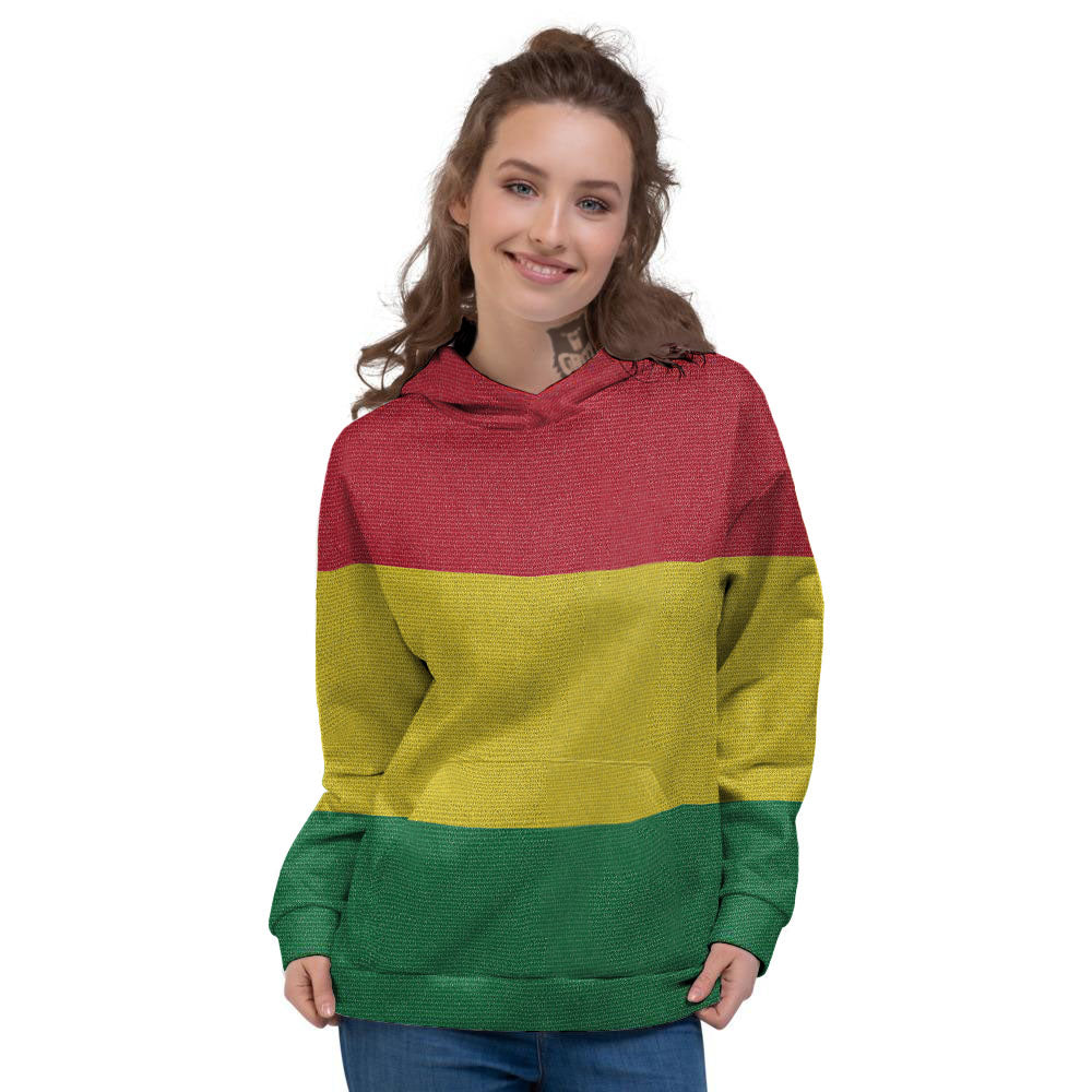 Flag Rasta Print Women's Hoodie-grizzshop