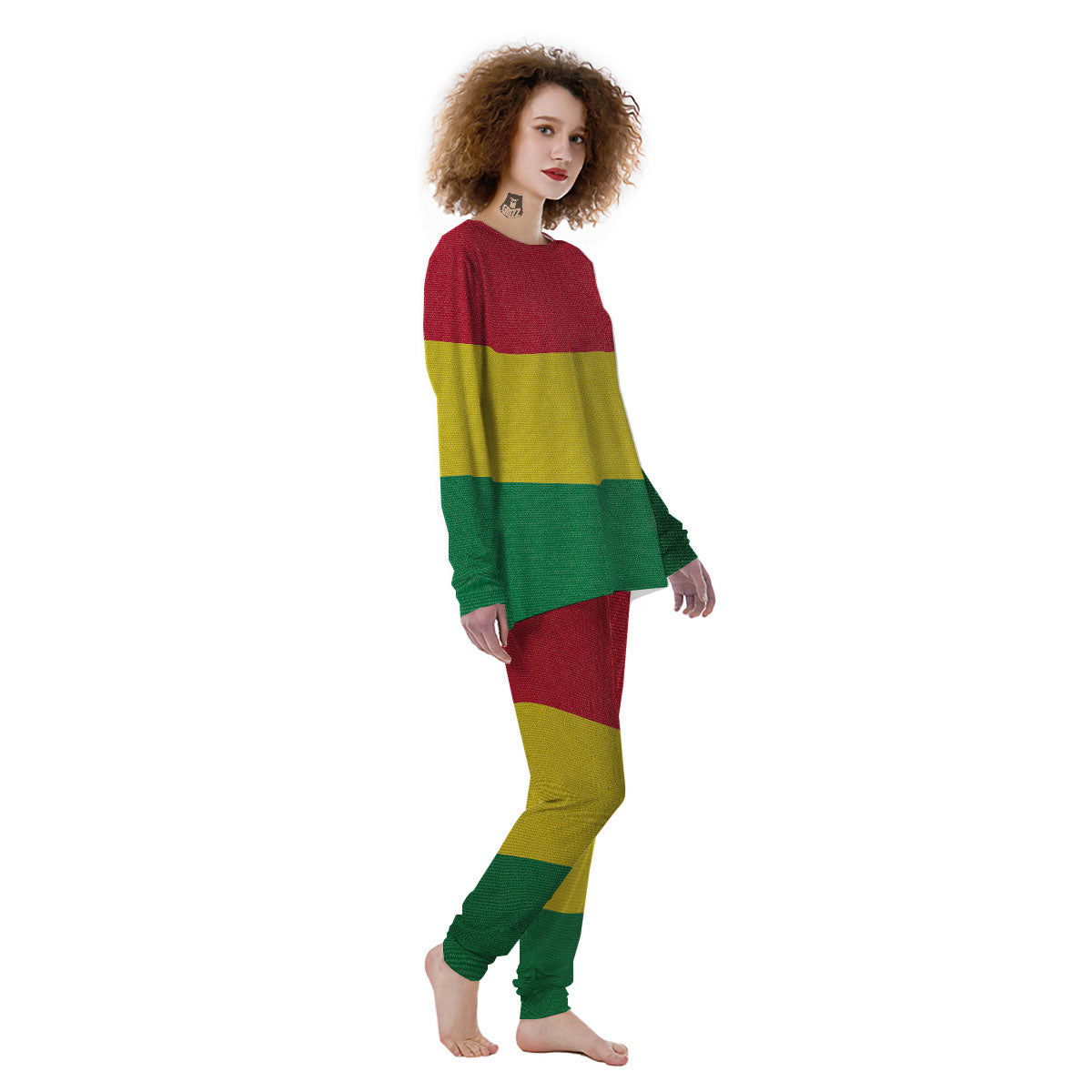 Flag Rasta Print Women's Pajamas-grizzshop