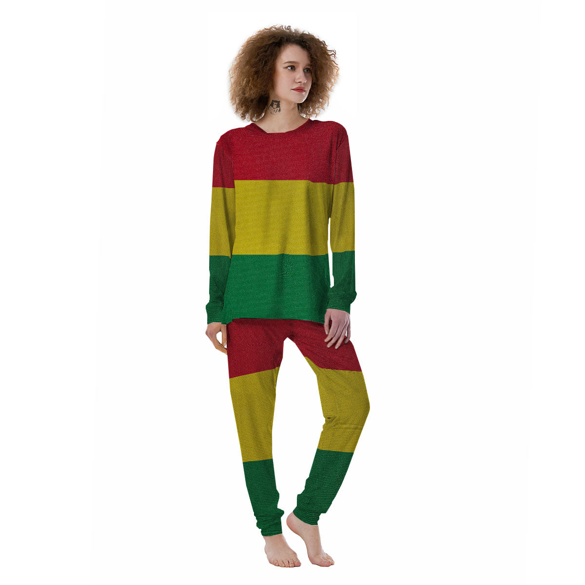 Flag Rasta Print Women's Pajamas-grizzshop